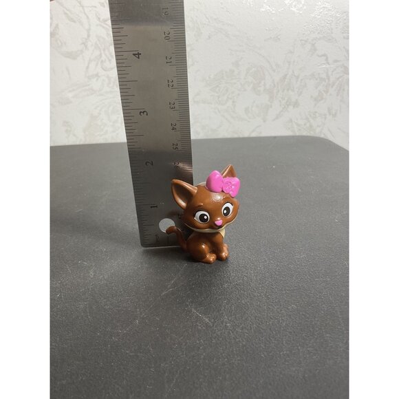 Barbie Doll Pet Animal Vet Cat Figure Pink Bow - Picture 4 of 4